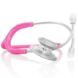 MD ONE STETHOSCOPE STAINLESS STEEL DUAL HEAD -FUCHSIA COLOR- new in box- MDF777